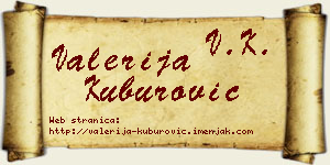Valerija Kuburović vizit kartica